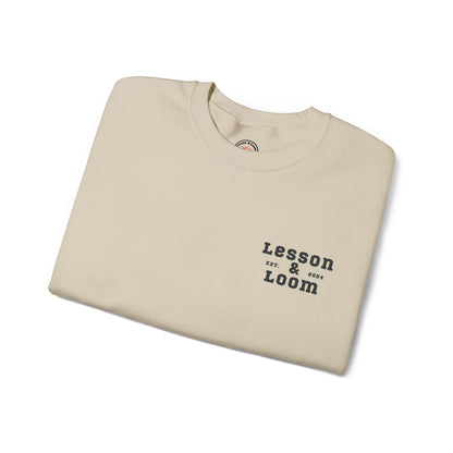 Lesson & Loom Embroidered Crew Sweatshirt (Light Tones)