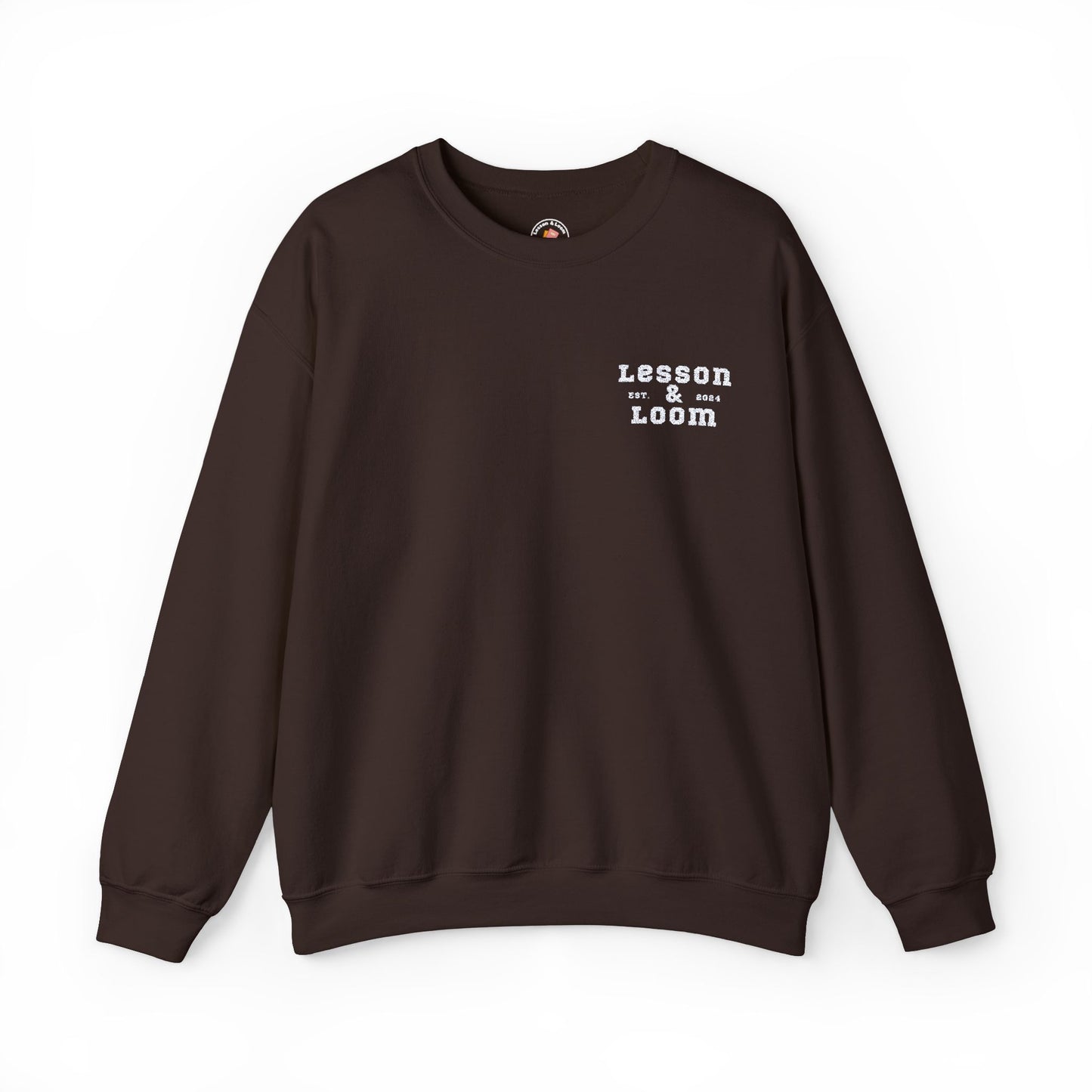 Lesson & Loom Embroidered Crew Sweatshirt (Dark Tones)