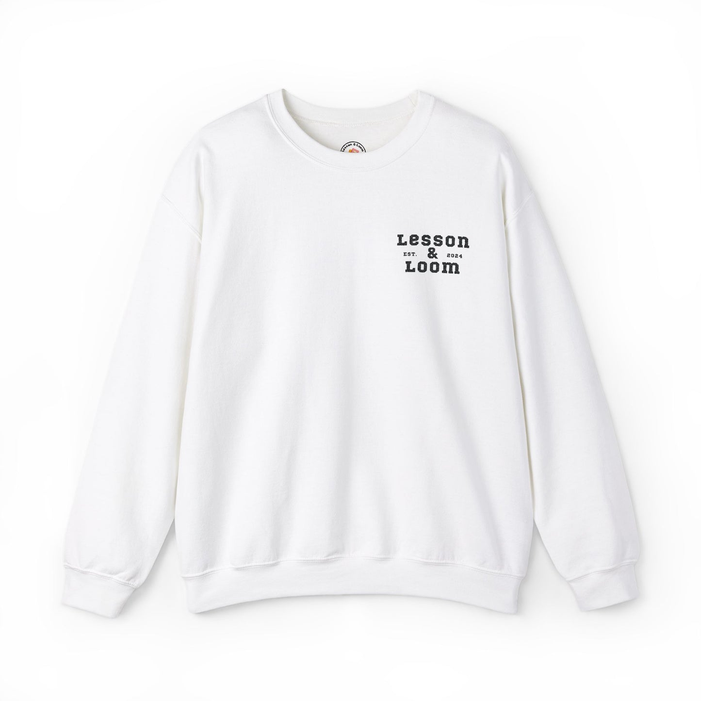 Lesson & Loom Embroidered Crew Sweatshirt (Light Tones)