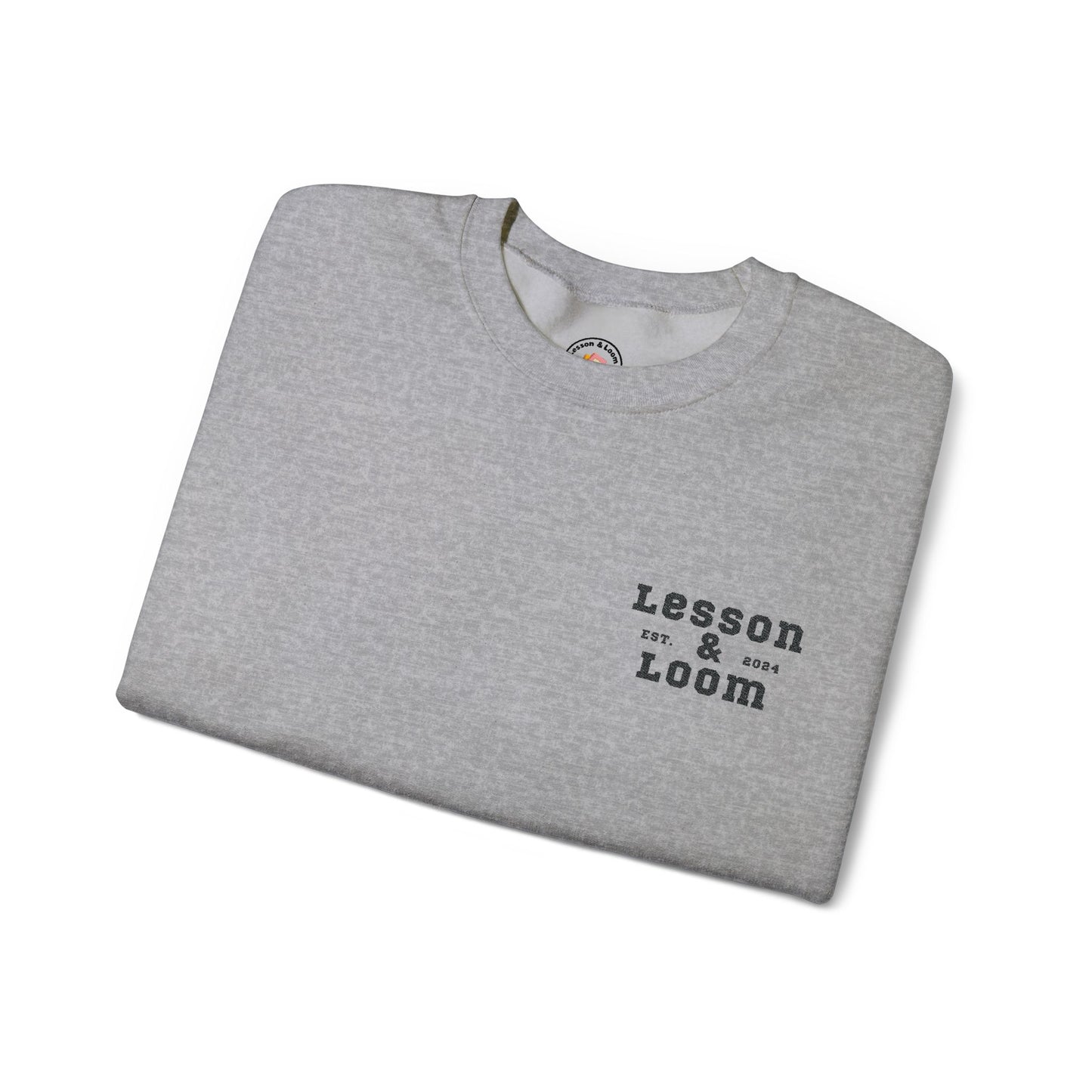 Lesson & Loom Embroidered Crew Sweatshirt (Light Tones)