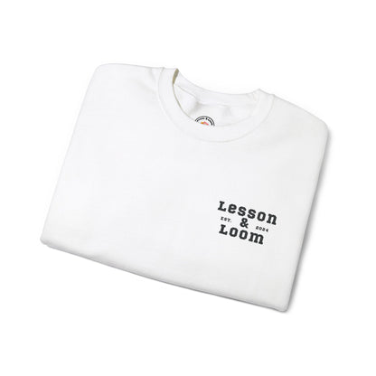 Lesson & Loom Embroidered Crew Sweatshirt (Light Tones)