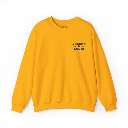 Lesson & Loom Embroidered Crew Sweatshirt (Light Tones)