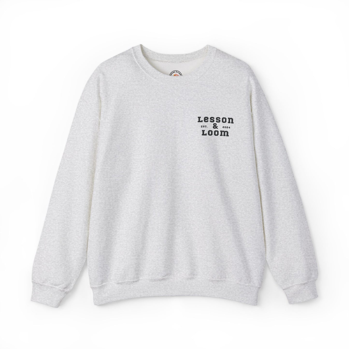 Lesson & Loom Embroidered Crew Sweatshirt (Light Tones)