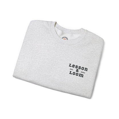 Lesson & Loom Embroidered Crew Sweatshirt (Light Tones)