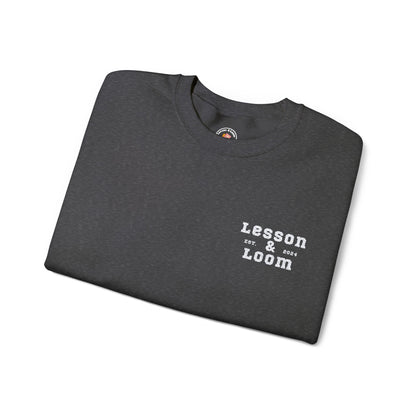 Lesson & Loom Embroidered Crew Sweatshirt (Dark Tones)